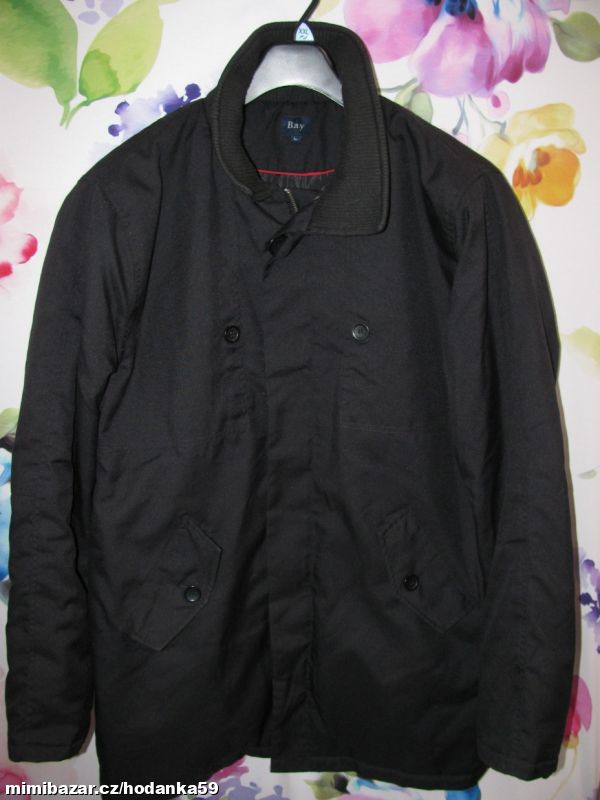 Pánský 3/4 zimní černý kabát