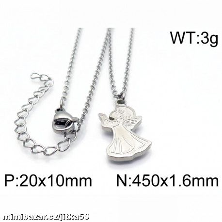 Ocelový řetízek s andílkem SKLADEM