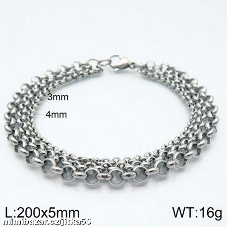 Náramek dámský z chir.oceli SKLADEM