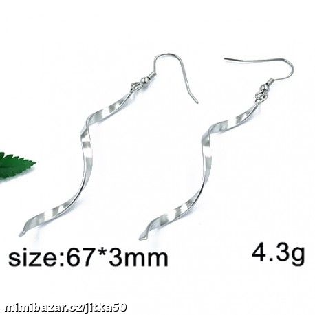 Ocelové náušnice kroucené SKLADEM