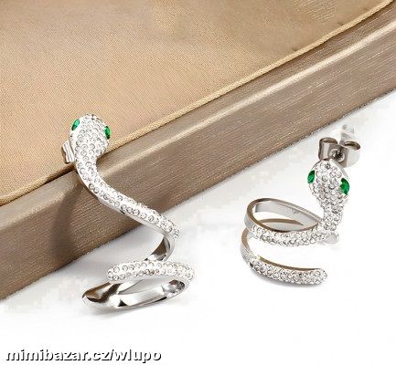 Náušnice z chir. oceli Hadi - Skladem