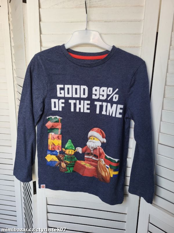 chlapecké triko tričko 9 let vánoční lego 70309