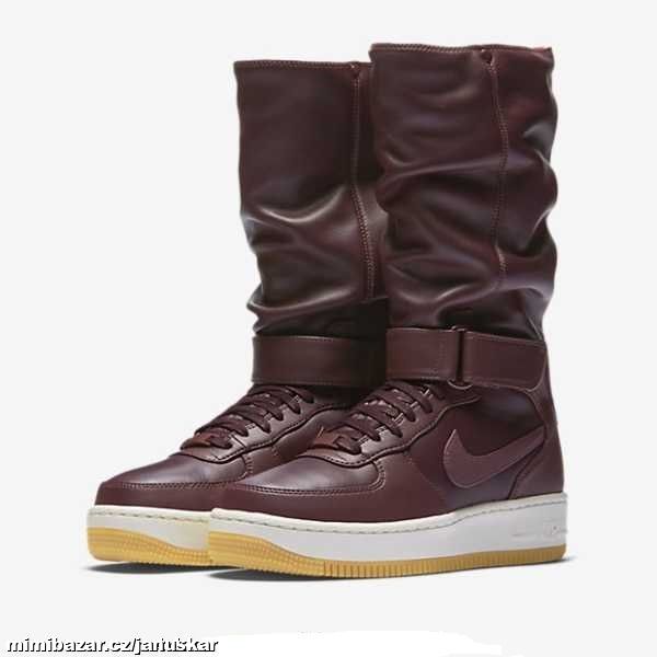 Dámské kozačky / zimní kožené boty Nike Air