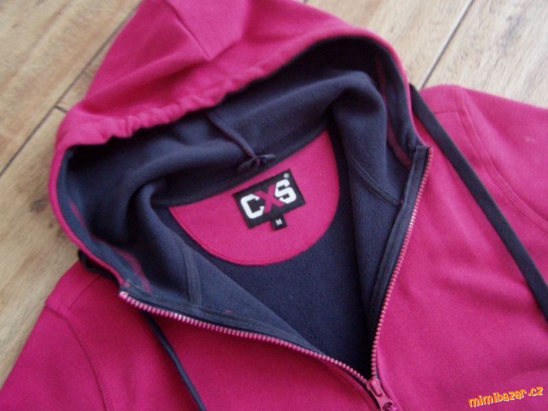 Tmavě růžová mikina CXS k kapucí