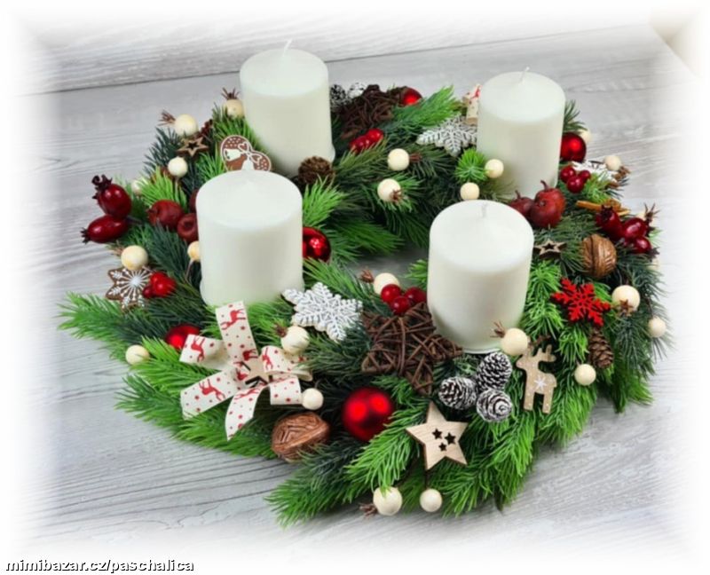* Adventní věnec umělé chvojí staročeský 30-35cm *