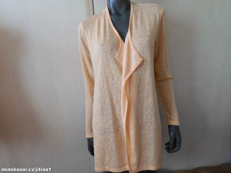krásný lososový kardigan Betty &co vel M nebo L