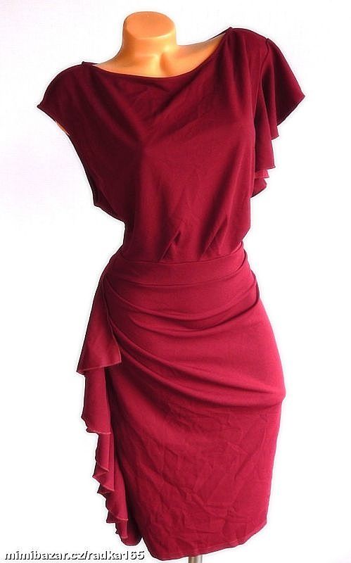 Společenské šaty s volánky vel.3XL/46