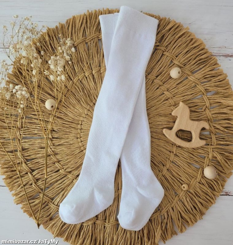 Punčocháčky bílé, vel. 80/86, SKLADEM