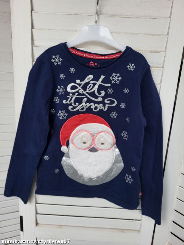 dívčí tričko triko soba vánoční 5 let 70397