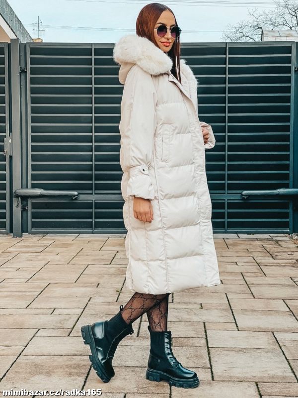 Měkoučký maxi zimní kabát vel.42