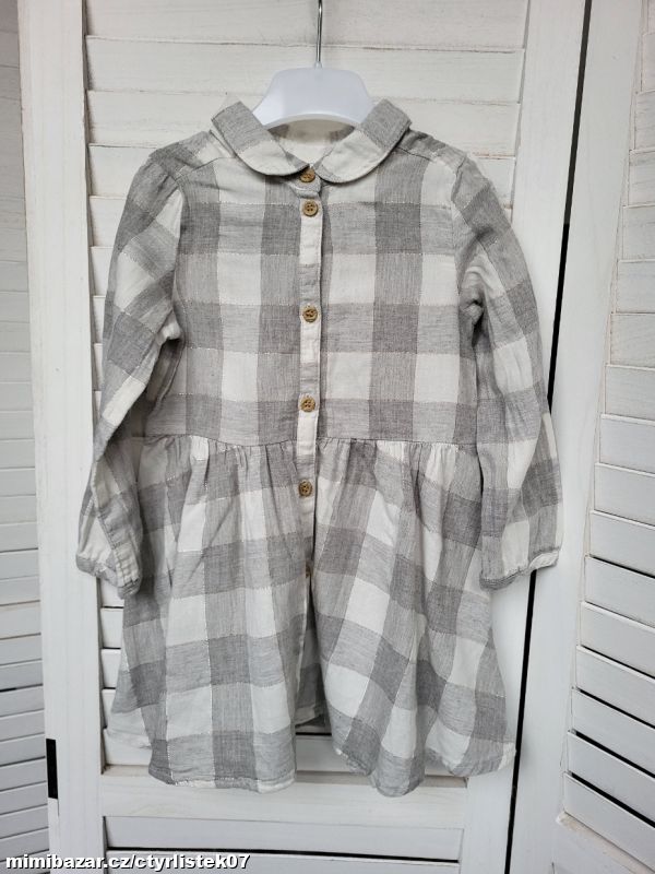 dívčí šaty šatičky plátno košilové 2 roky 70450