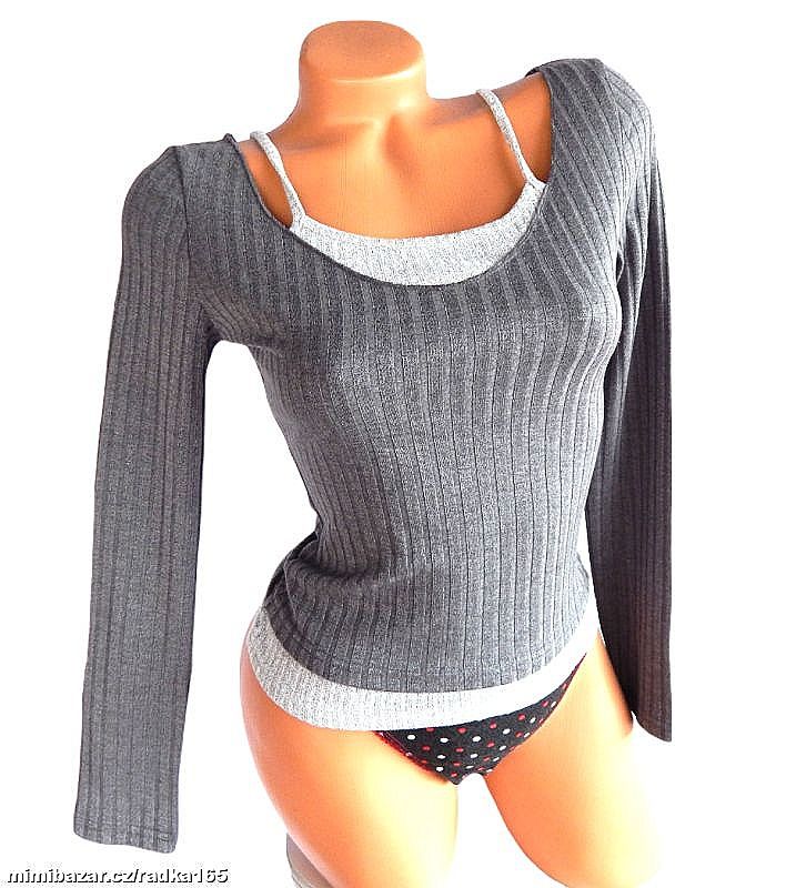 Trendy žebrovaný top vel.XS