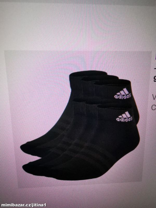 6 párů ponožek adidas vel 40/42 , 46/48