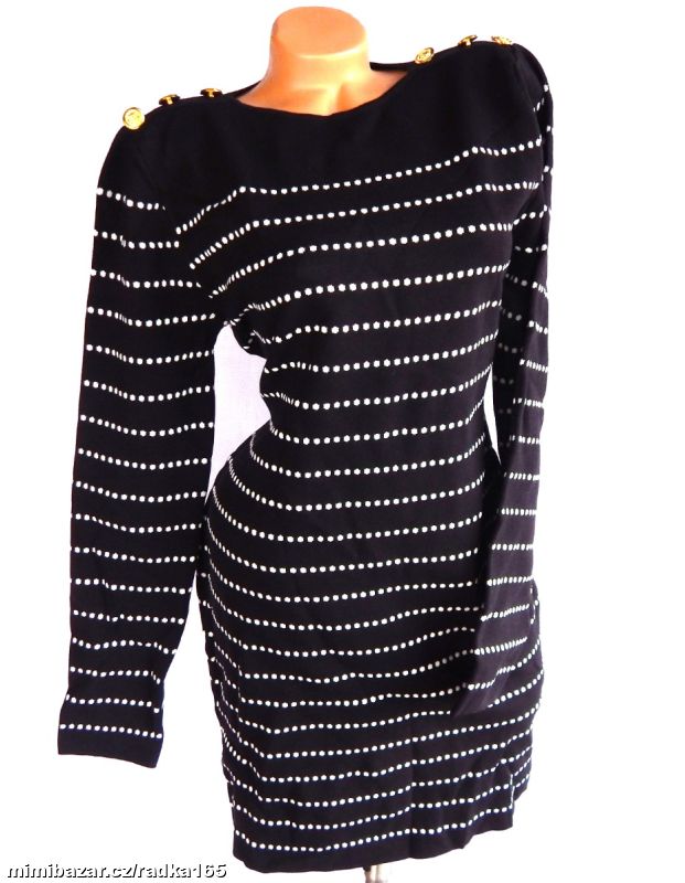 Úplet černo bílé šaty vel.42...outlet