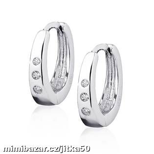 Stříbrné náušnice kroužky