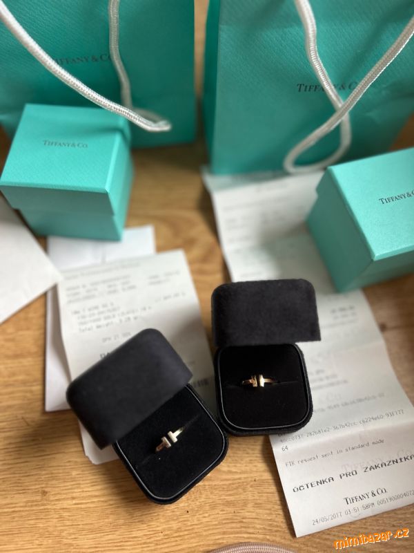 Prsten Tiffany T 18 karát bíle zlato