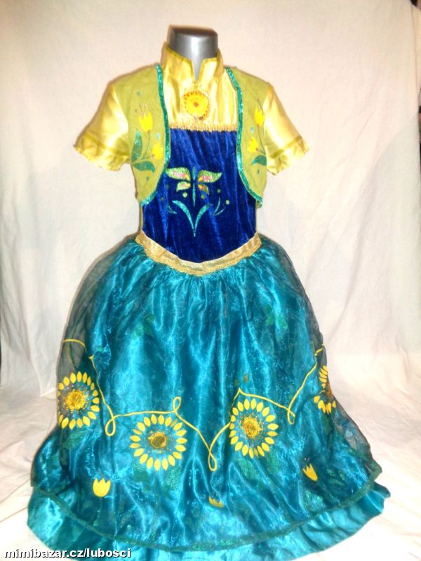 Karneval - šaty Frozen Anna - 9 -10 let
