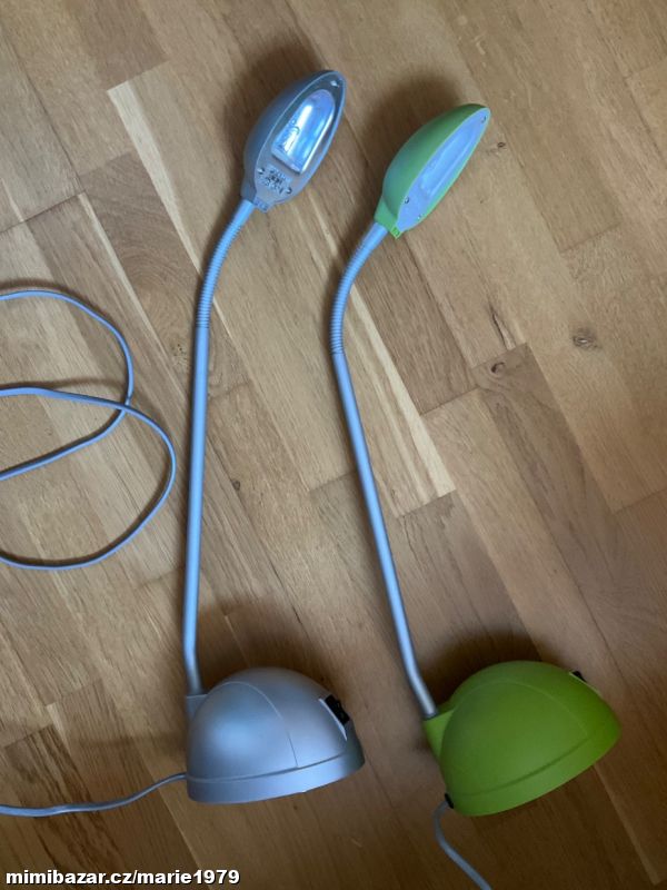 Stolní lampa brigh light zelená stříbrná 40W