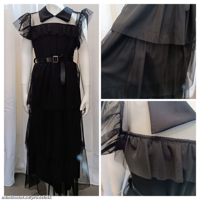 Dívčí černé společenské šaty 6, 8, 10, 12, 14 let