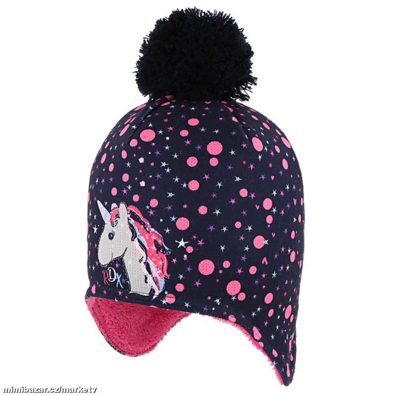 Zimní čepice RDX jednorožec modrá