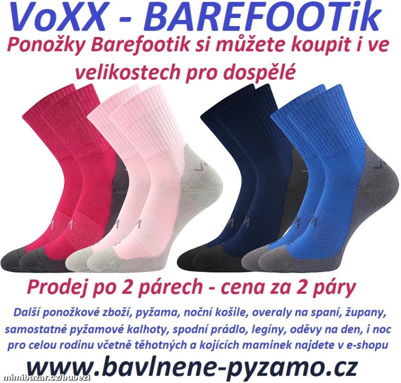 Dětské ponožky BAREFOOTIK froté dva páry