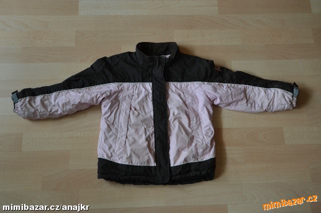 Dětská dívčí zimní bunda - růžovo/hnědá