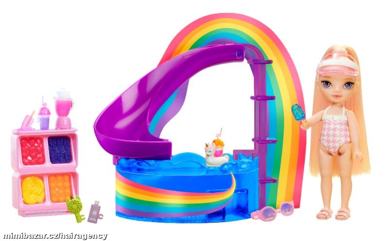 522249 Rainbow High Sada s malou sestřičkou –bazén