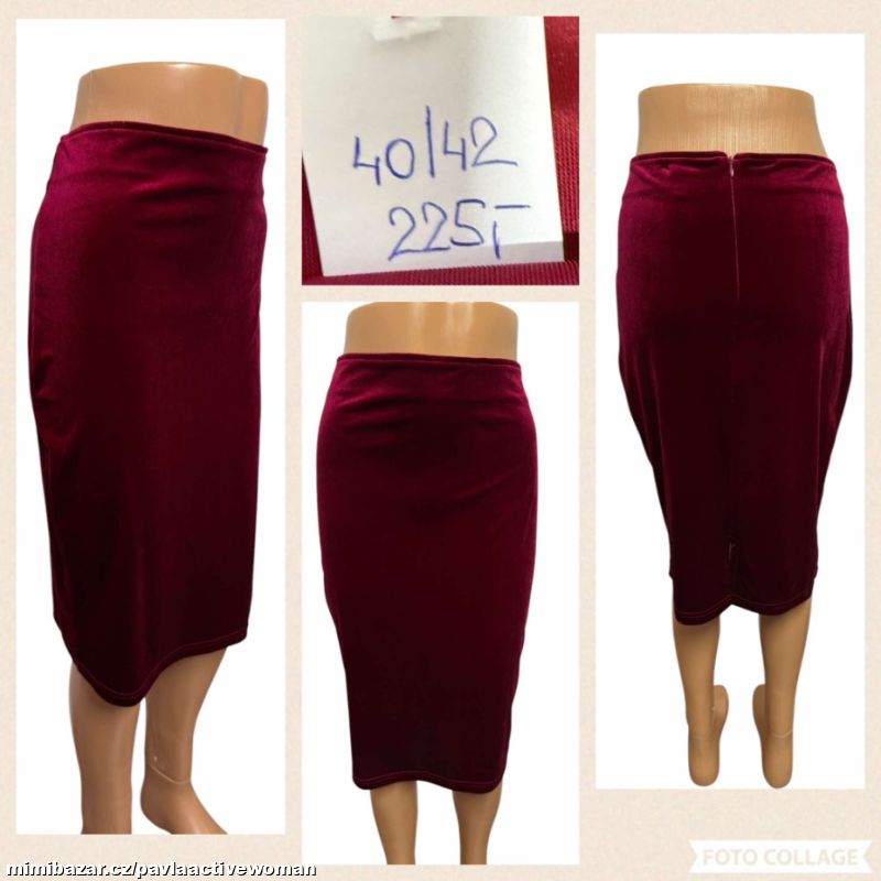 Č.3729 SEXY SAMET SUKNĚ NOVÁ v.40/42