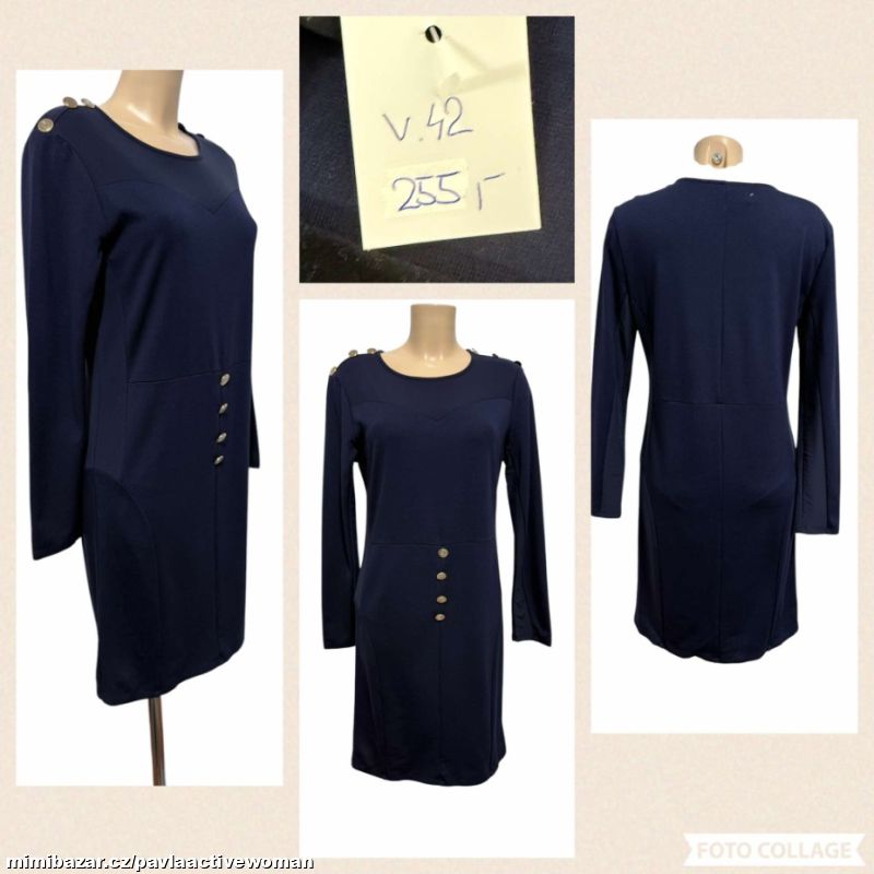 Č.1744 DÁM. PRUŽNÉ ŠATY JAKO NOVÉ v.42