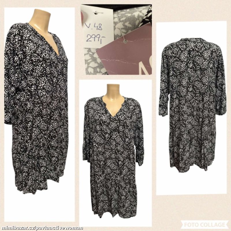 Č.6484 LEHKÉ VISKÓZA ŠATY NOVÉ v.48