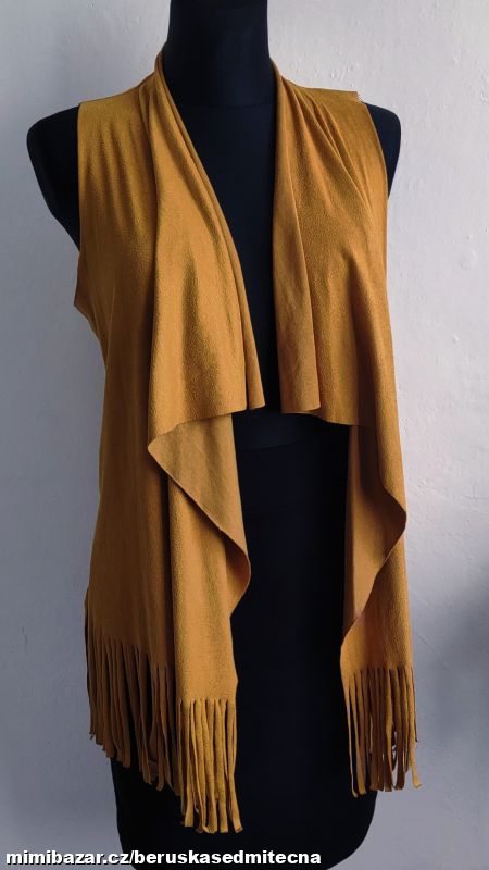 M15 OKROVÁ VESTA S TŘÁSNĚMI*vel.M*AMISU*