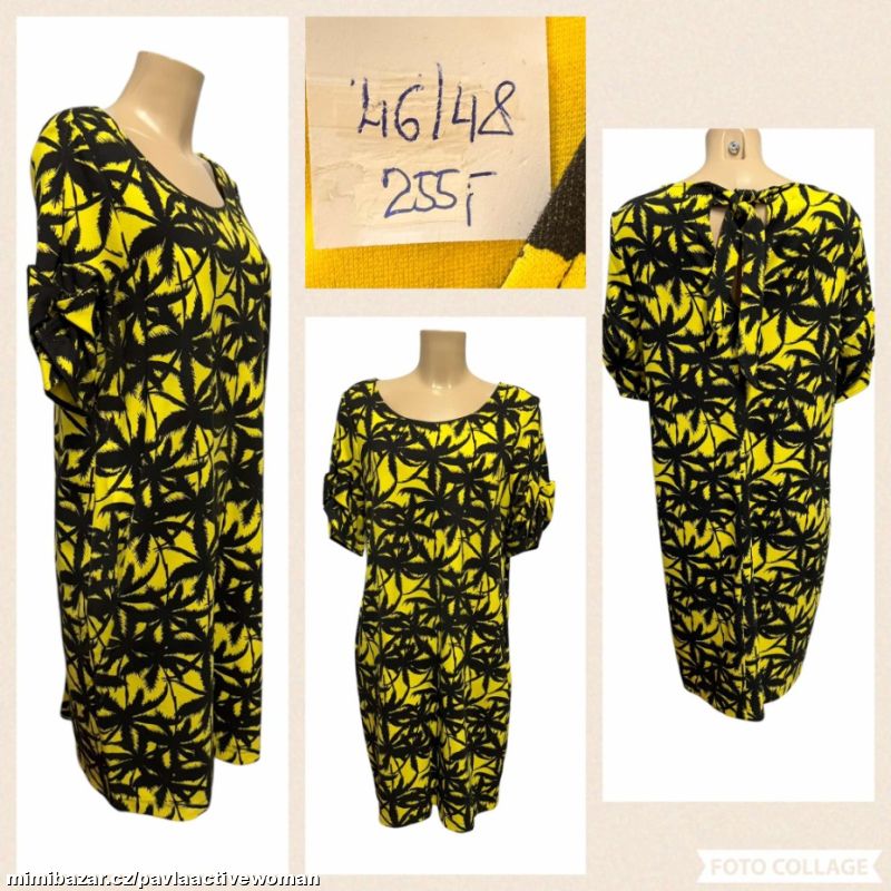 Č.1379 ÚPLET PRUŽNÉ ŠATY JAKO NOVÉ v.46/48