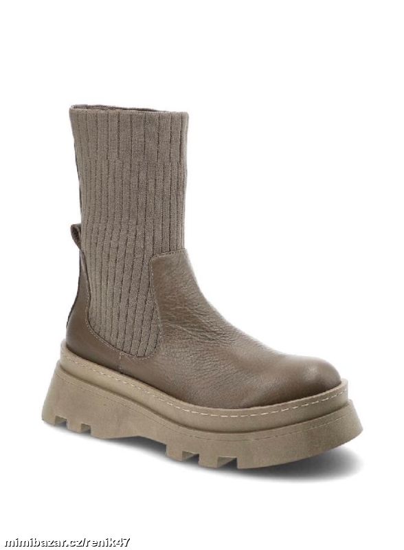 Bagany zelenkvobéžové TOP model streč