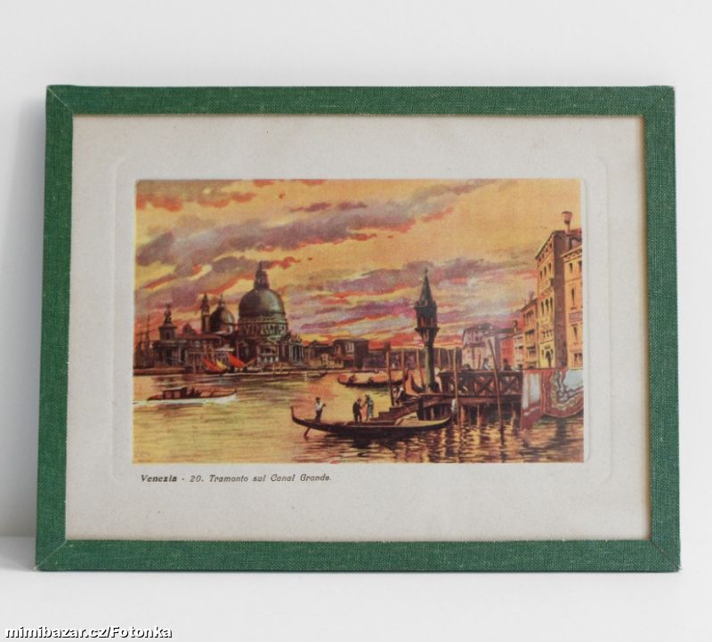 Litografie Venezia - 20. Tramonto sul Canal Grande