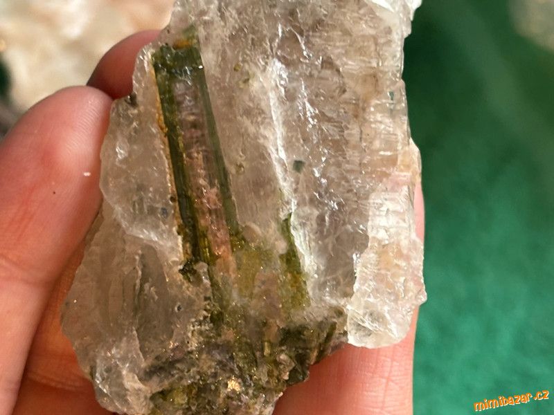 Vzácný Turmalín meloun pravý přírodní drahokam