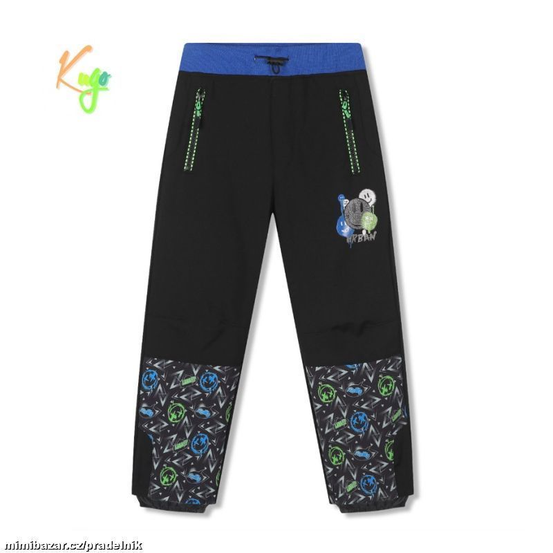 Softshellové kalhoty podšité flízem vel 104 až 134