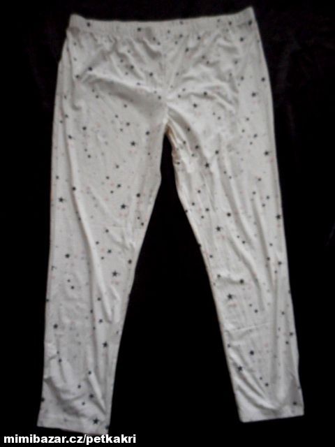 smetanové lehké pyžamové kalhoty s hvězdičkami