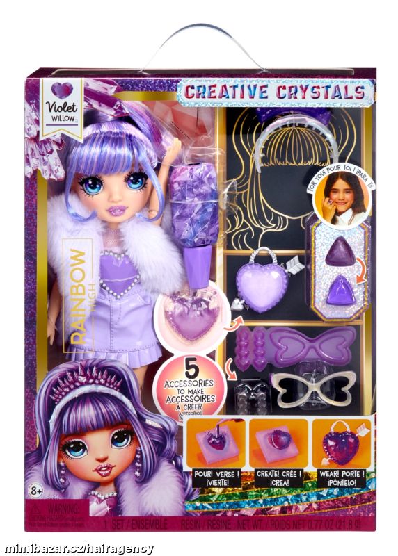 121404 RainbowHigh CreativeCrystals panenka-Violet