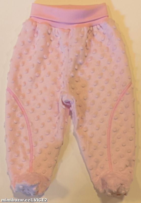 Kojenecké kalhoty, polodupačky minky růžové 74/80