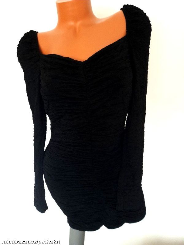 černé elastické šaty uk 10 eur 36