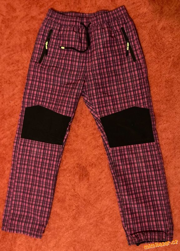 Šusťáky, kalhoty podšité flísem, vyteplené