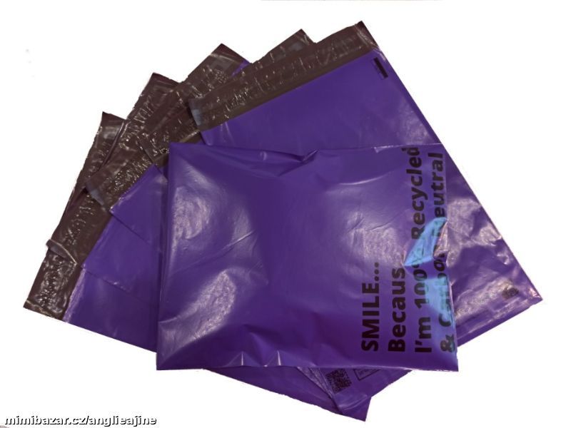 Fialové plastové obálky 30, 5 x 40, 6 cm