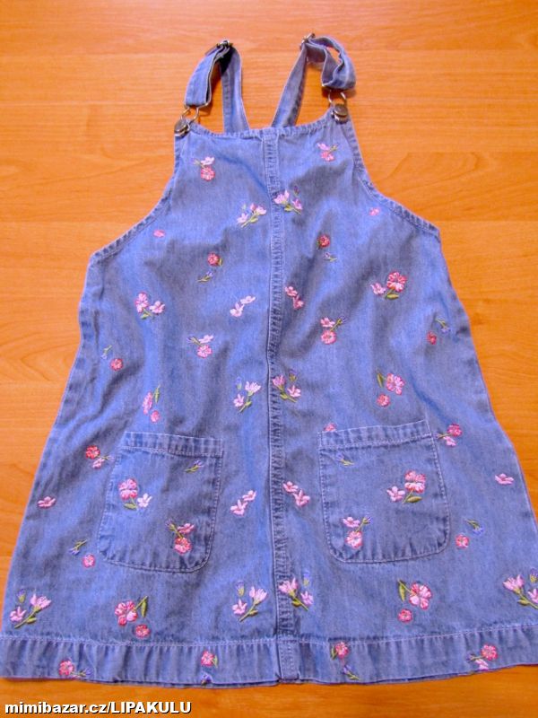 DŽÍNOVÉ ŠATIČKY VEL.104-110