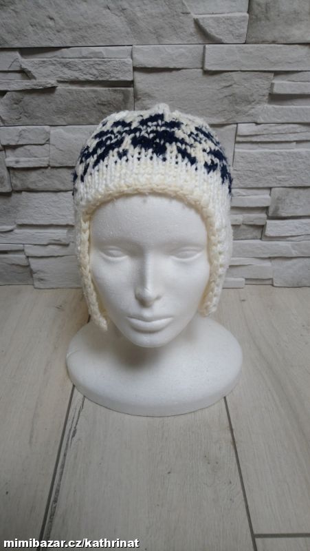 Pletená zimní čepice, vel. 52