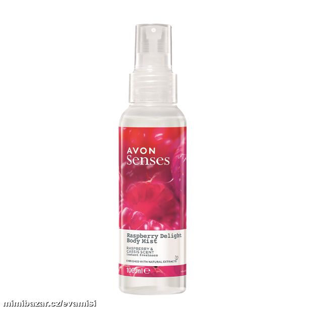 Tělový sprej s vůní maliny a rybízového likéru