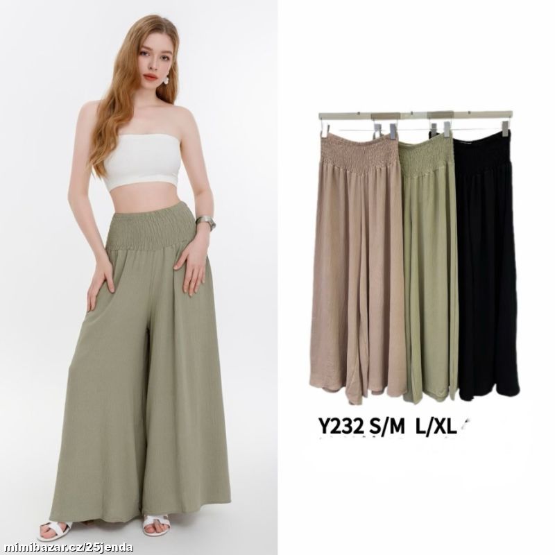 Dámské široké kalhoty - kalhotová sukně