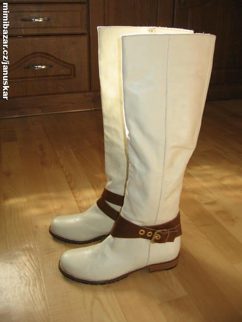 Kožené zateplené boty / kozačky Velvet