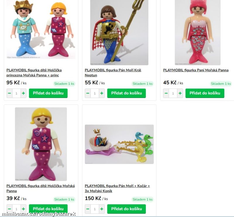 PLAYMOBIL Mořský svět Královna Král Kočár Princ