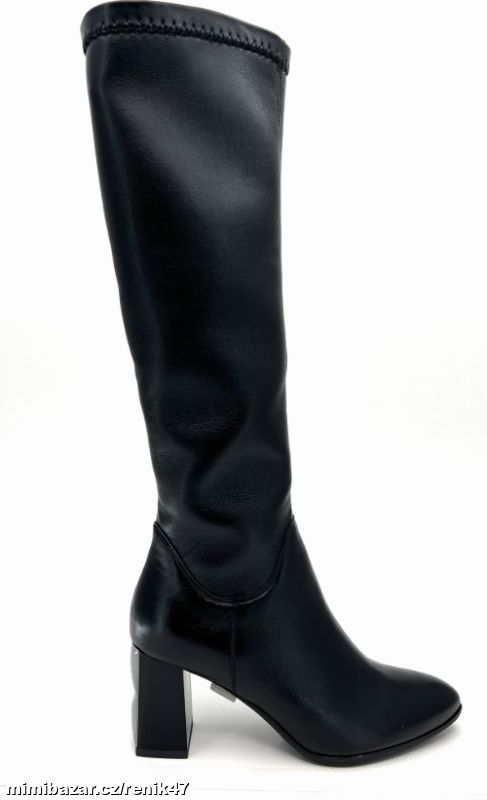 Kozačky elegantní streč na široké lýtko ITALY