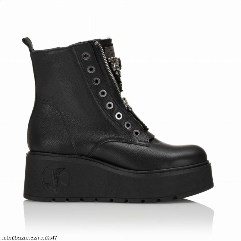 Kotníková obuv na platformě se Swarovski kameny